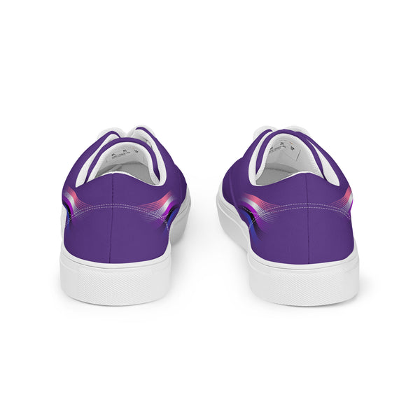 Casual Genderfluid Pride Colors Purple Lace-up Shoes - Women Sizes