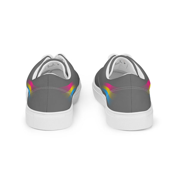 Casual Pansexual Pride Colors Gray Lace-up Shoes - Women Sizes