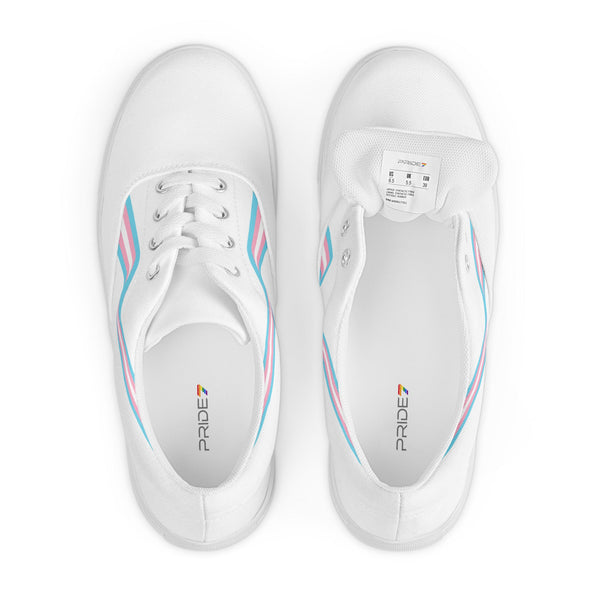 Transgender White Lace-up Shoes