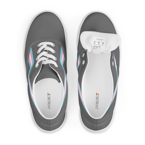 Transgender Gray Lace-up Shoes