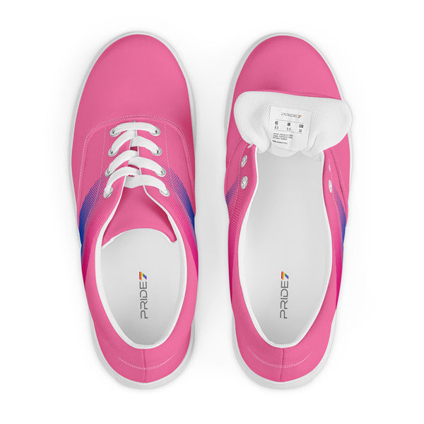 Bisexual Pride Colors Modern Pink Lace-up Shoes - Women Sizes