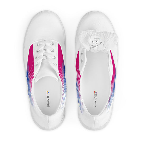 Bisexual Pride Colors Original White Lace-up Shoes