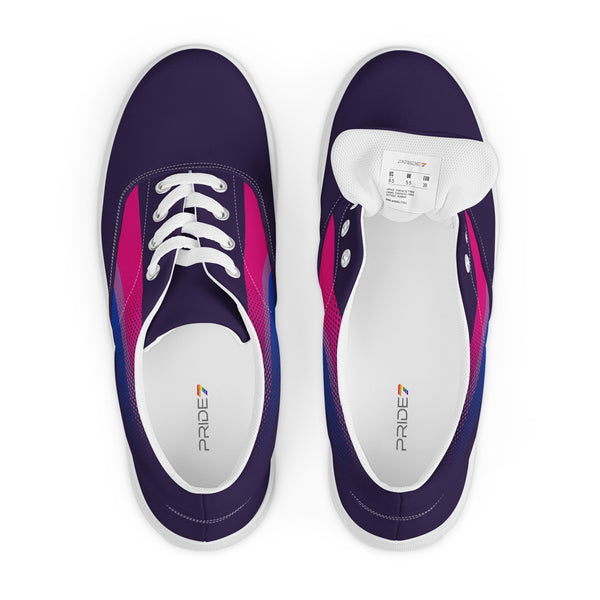 Bisexual Pride Colors Original Purple Lace-up Shoes - Women Sizes