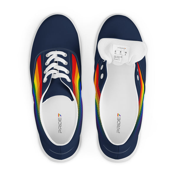 Gay Pride Colors Original Navy Lace-up Shoes - Women Sizes