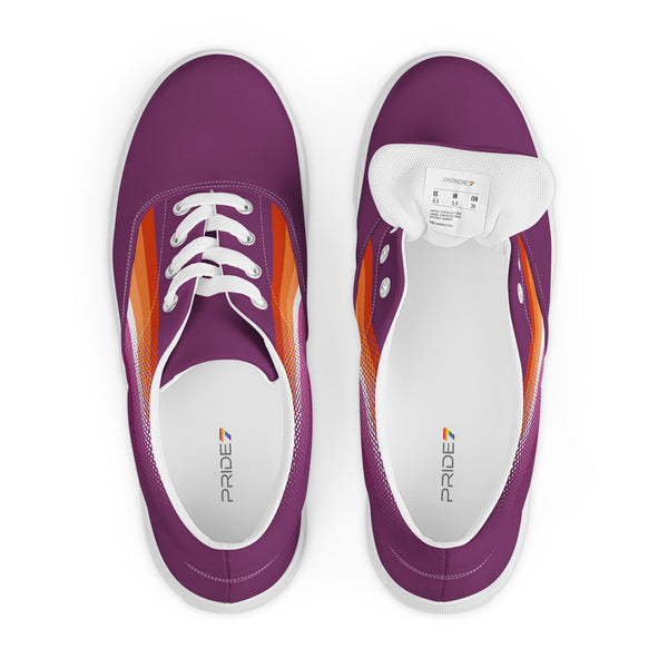 Lesbian Pride Colors Original Purple Lace-up Shoes - Women Sizes