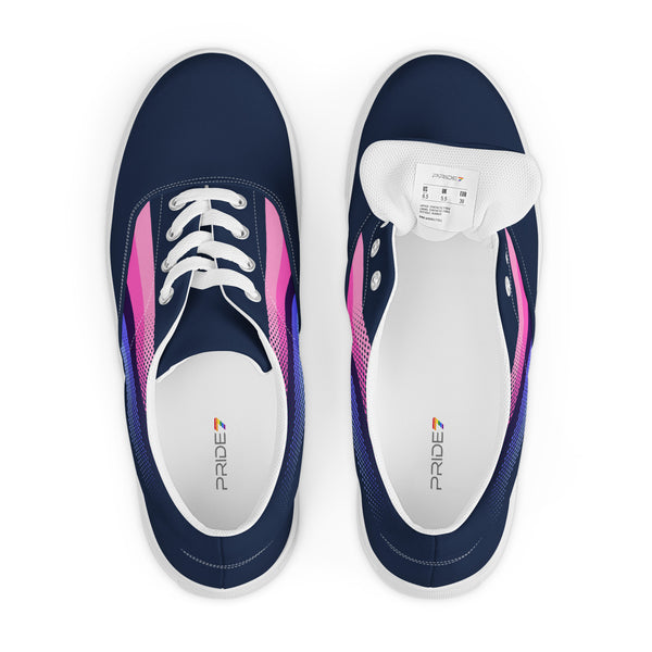 Omnisexual Pride Colors Original Navy Lace-up Shoes - Women Sizes