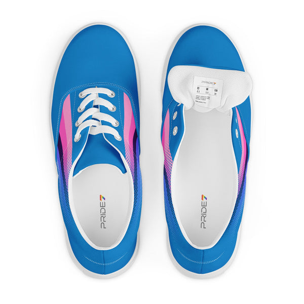 Omnisexual Pride Colors Original Blue Lace-up Shoes