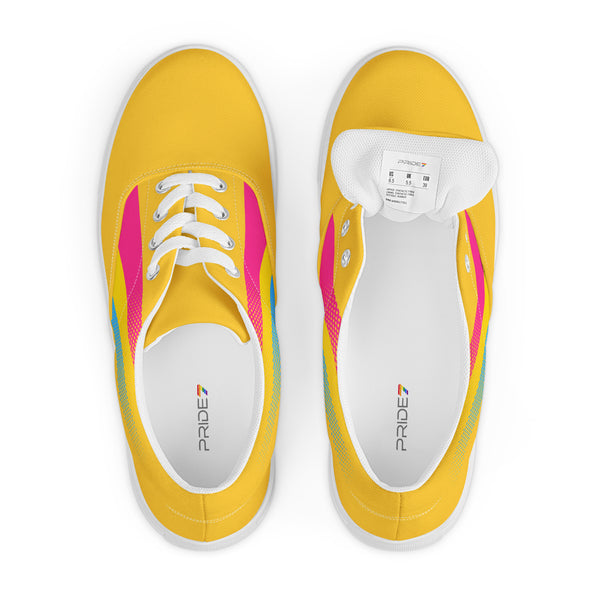 Pansexual Pride Colors Original Yellow Lace-up Shoes - Women Sizes