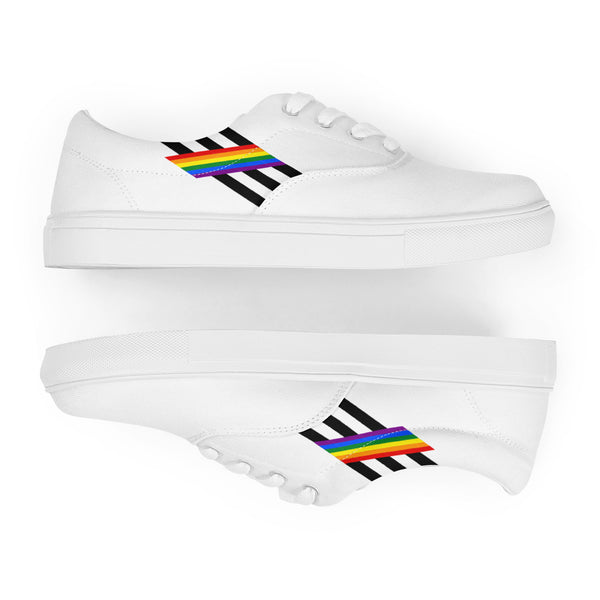 Classic Ally Pride Colors White Lace-up Shoes - Women Sizes