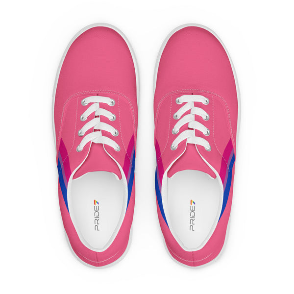 Classic Bisexual Pride Colors Pink Lace-up Shoes - Women Sizes