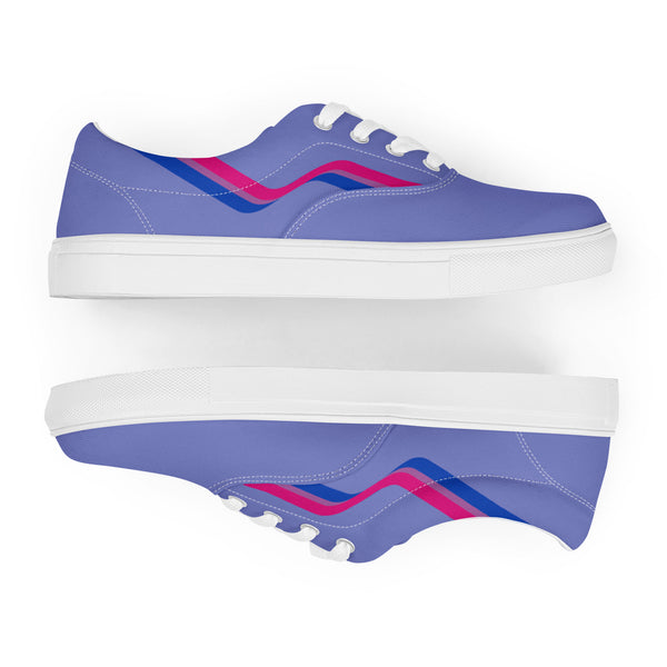 Original Bisexual Pride Colors Blue Lace-up Shoes - Women Sizes