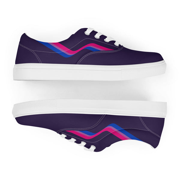 Original Bisexual Pride Colors Purple Lace-up Shoes - Women Sizes
