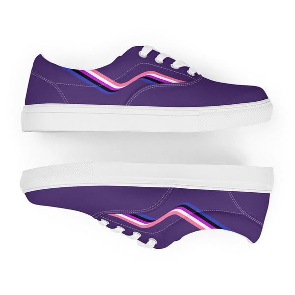 Original Genderfluid Pride Colors Purple Lace-up Shoes