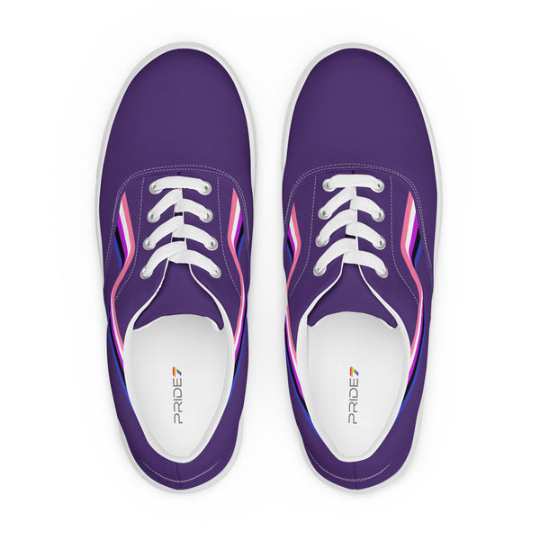 Original Genderfluid Pride Colors Purple Lace-up Shoes