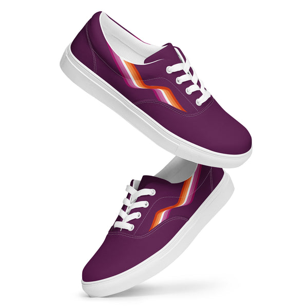 Original Lesbian Pride Colors Purple Lace-up Shoes - Women Sizes