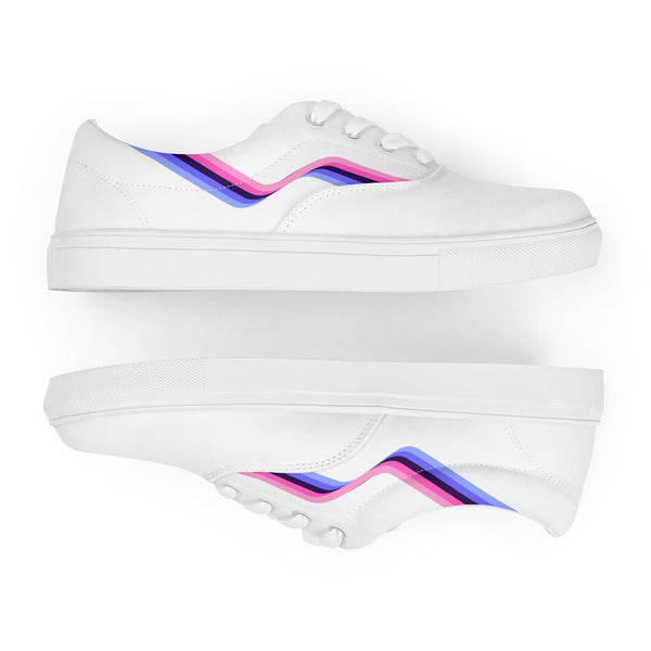 Original Omnisexual Pride Colors White Lace-up Shoes - Women Sizes