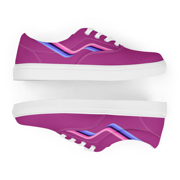 Original Omnisexual Pride Colors Violet Lace-up Shoes - Women Sizes