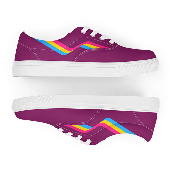 Original Pansexual Pride Colors Purple Lace-up Shoes - Women Sizes