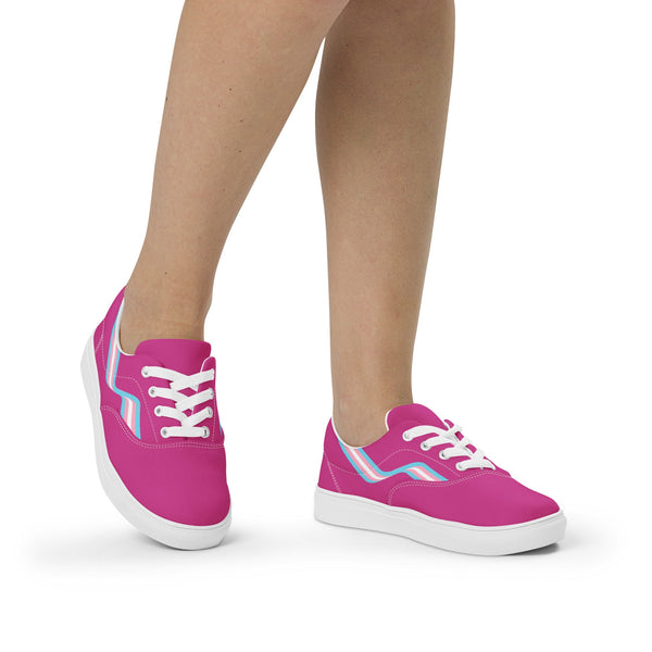 Transgender Pink Lace-up Shoes