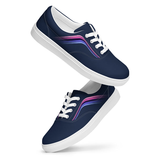 Trendy Omnisexual Pride Colors Navy Lace-up Shoes - Women Sizes