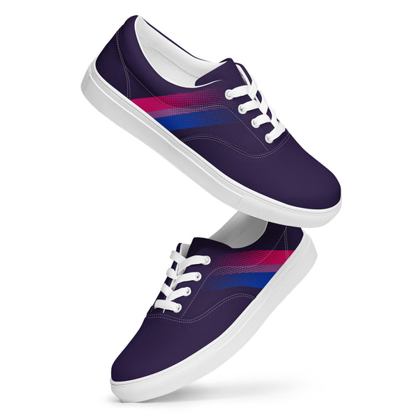 Bisexual Pride Colors Modern Purple Lace-up Shoes - Women Sizes