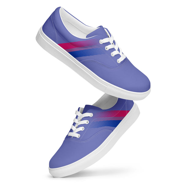 Bisexual Pride Colors Modern Blue Lace-up Shoes - Women Sizes