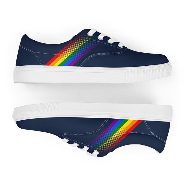 Gay Pride Colors Modern Navy Lace-up Shoes - Women Sizes