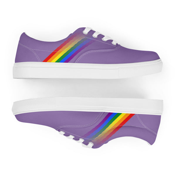 Gay Pride Colors Modern Purple Lace-up Shoes - Women Sizes