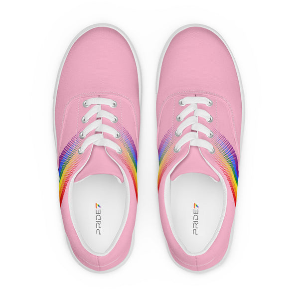 Gay Pride Colors Modern Pink Lace-up Shoes - Women Sizes