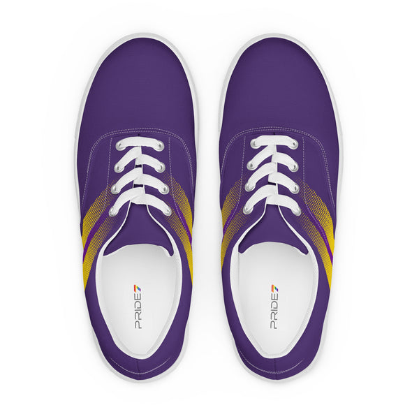 Intersex Pride Colors Modern Purple Lace-up Shoes - Women Sizes