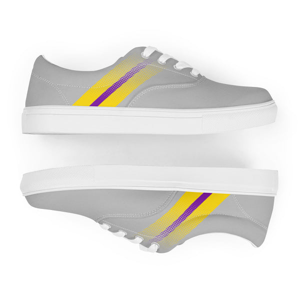Intersex Pride Colors Modern Gray Lace-up Shoes - Women Sizes