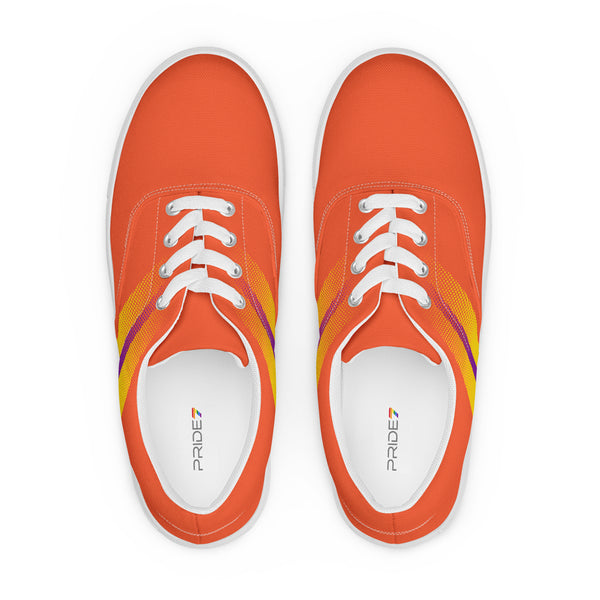 Intersex Pride Colors Modern Orange Lace-up Shoes - Women Sizes