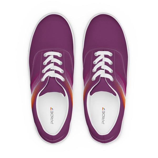 Lesbian Pride Colors Modern Purple Lace-up Shoes - Women Sizes