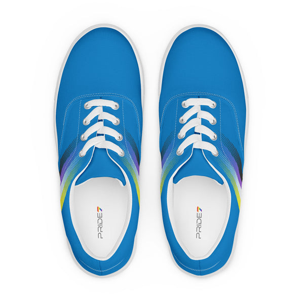 Non-Binary Pride Colors Modern Blue Lace-up Shoes - Women Sizes