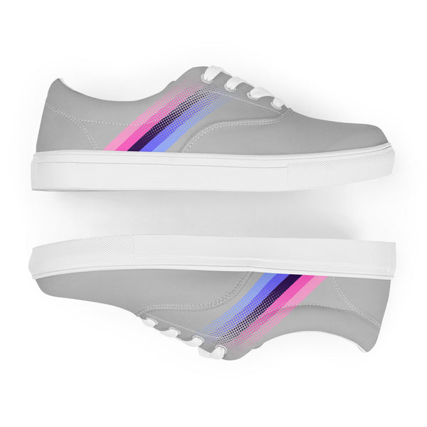 Omnisexual Pride Colors Modern Gray Lace-up Shoes - Women Sizes