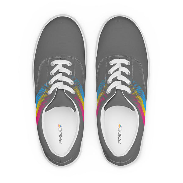 Pansexual Pride Colors Modern Gray Lace-up Shoes - Women Sizes
