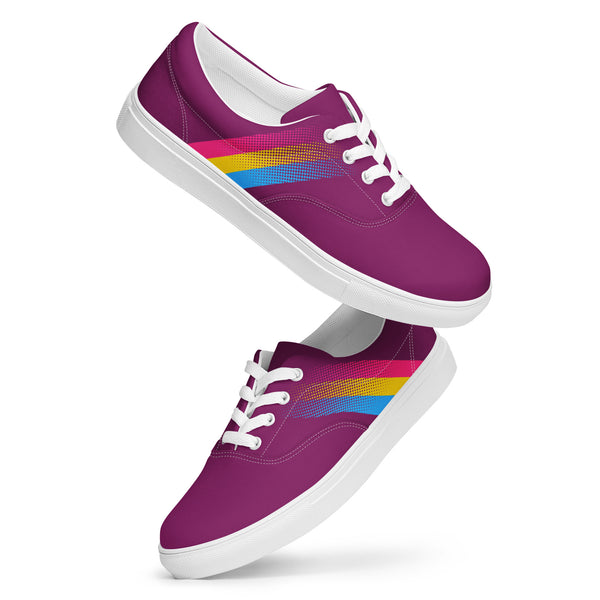Pansexual Pride Colors Modern Purple Lace-up Shoes - Women Sizes