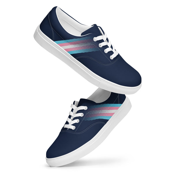 Transgender Pride Colors Modern Navy Lace-up Shoes - Women Sizes
