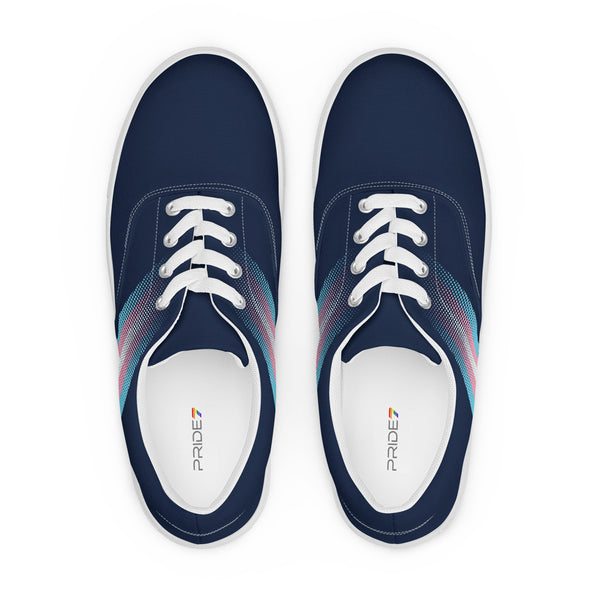 Transgender Pride Colors Modern Navy Lace-up Shoes - Women Sizes