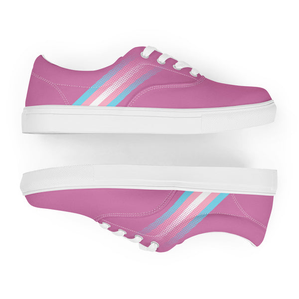 Transgender Pride Colors Modern Pink Lace-up Shoes - Women Sizes
