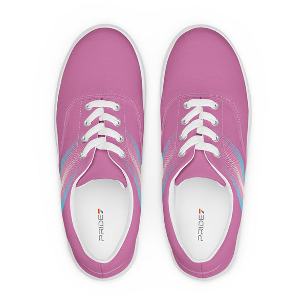Transgender Pride Colors Modern Pink Lace-up Shoes - Women Sizes