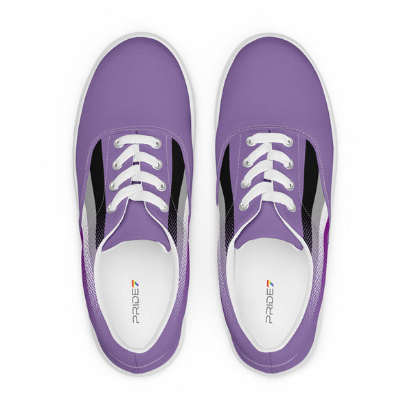 Asexual Pride Colors Original Purple Lace-up Shoes - Women Sizes