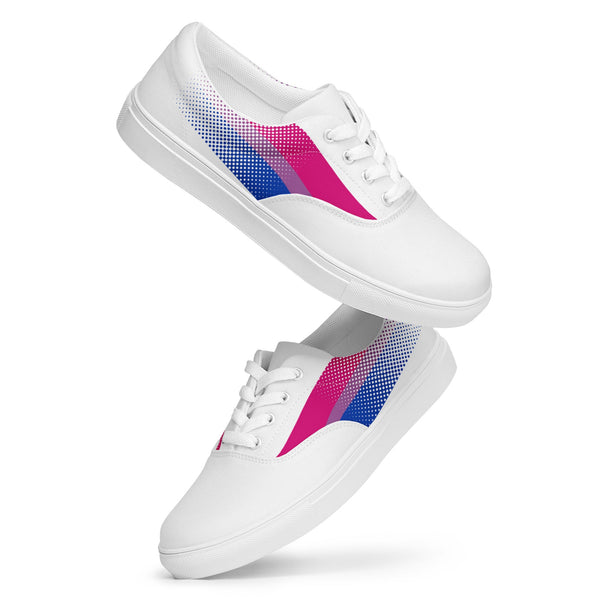 Bisexual Pride Colors Original White Lace-up Shoes