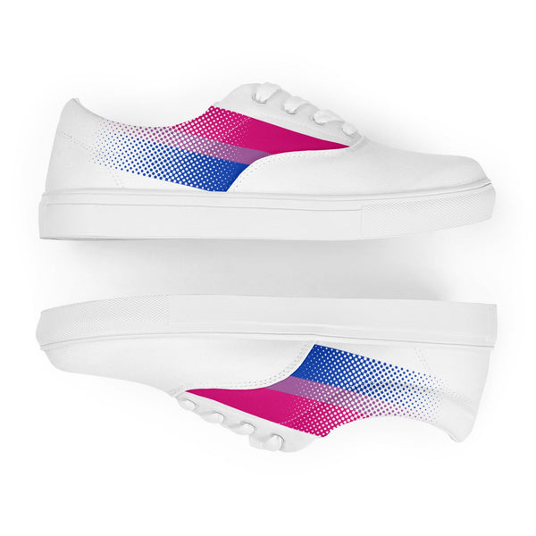 Bisexual Pride Colors Original White Lace-up Shoes