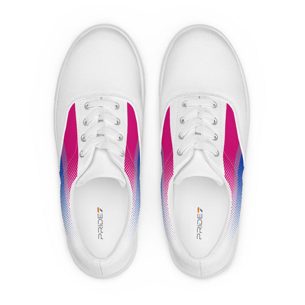 Bisexual Pride Colors Original White Lace-up Shoes