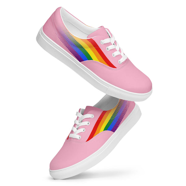 Gay Pride Colors Original Pink Lace-up Shoes - Women Sizes