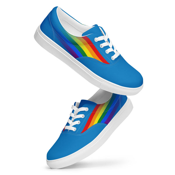 Gay Pride Colors Original Blue Lace-up Shoes - Women Sizes