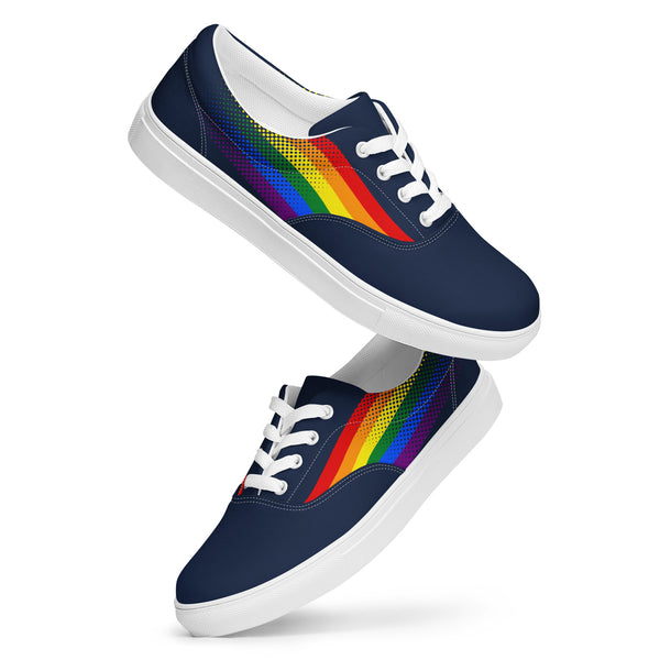 Gay Pride Colors Original Navy Lace-up Shoes - Women Sizes
