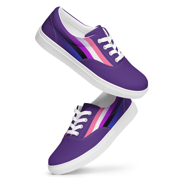 Genderfluid Pride Colors Original Purple Lace-up Shoes - Women Sizes