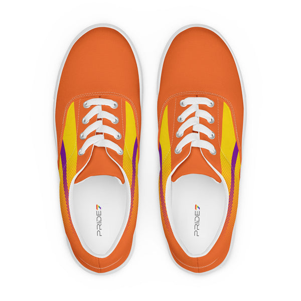 Intersex Pride Colors Original Orange Lace-up Shoes - Women Sizes